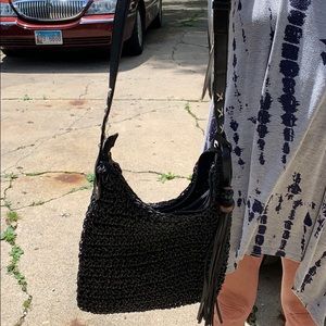 Woven crossbody bag